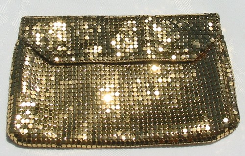 Vtg gold tone metal mesh - gold,